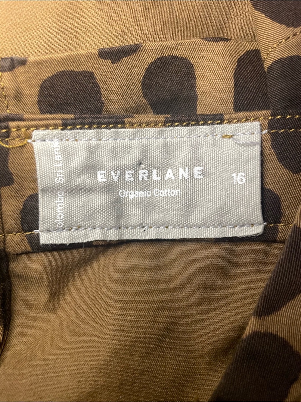 Everlane Organic Cotton Leopard Print 2-Piece Set | Top size 16 + Shorts size 14 - Picture 9 of 9